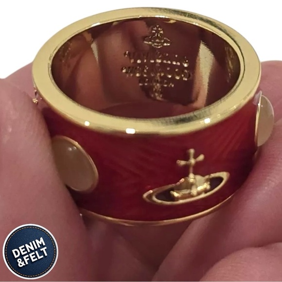 Vivienne Westwood Gold Red Opal King Ring Size 8 | EUC!! ♥️♥️ - Picture 4 of 8